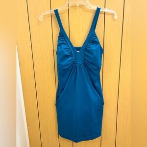 Susana Monaco Teal Halter Luxury Flattering
Resort Mini Dress Women's SZ- Small